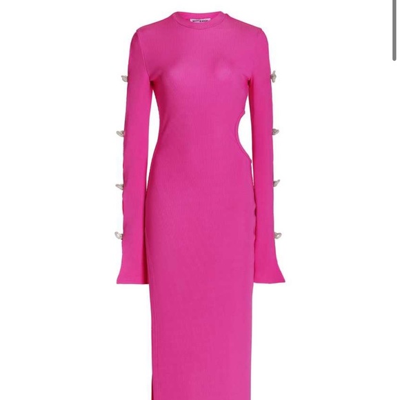 Mach & Mach Crystal Bow Adorned Knit Maxi Dress - Picture 3 of 9